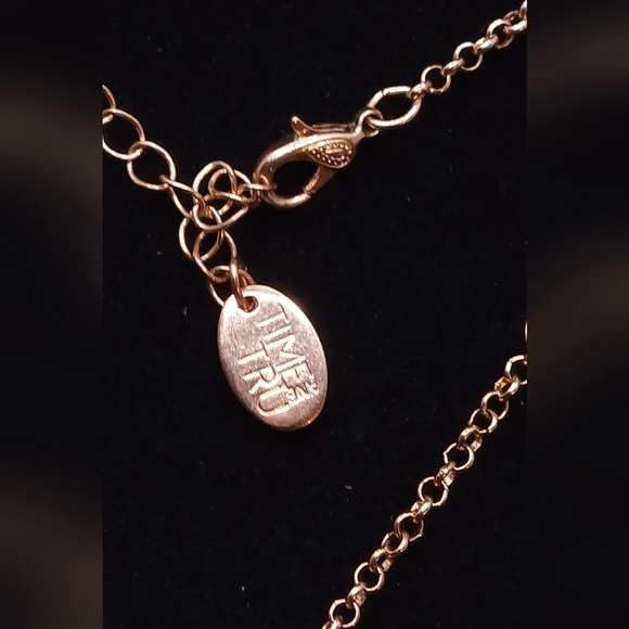 Time & Tru Heart Pendant goldtone necklace - Picture 3 of 5